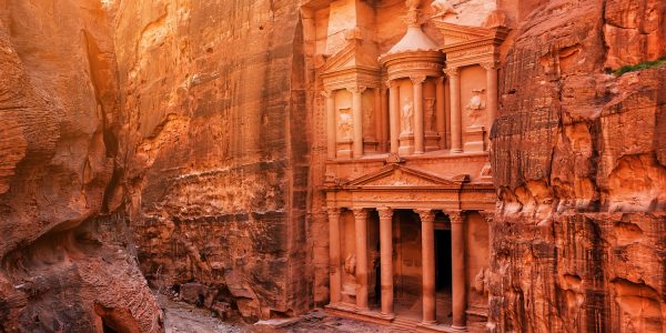 Al Khazneh (The Treasury) at old city Petra. Jordan